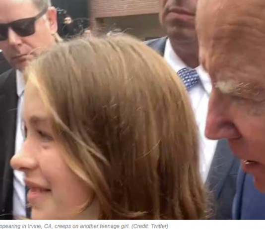 Biden Sniffs and Creeps on Another Young Girl